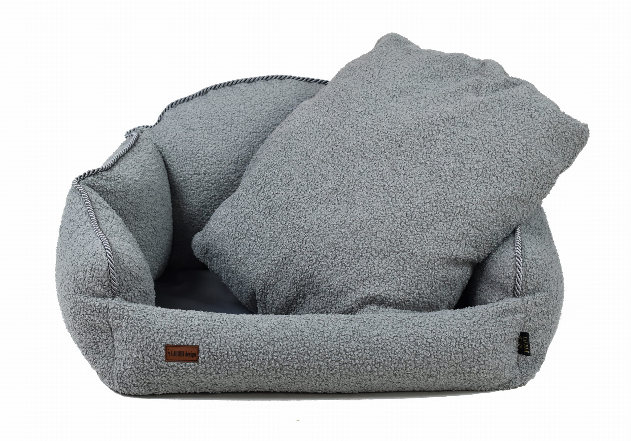 Pelech Charlotte, šedý bouclé 03